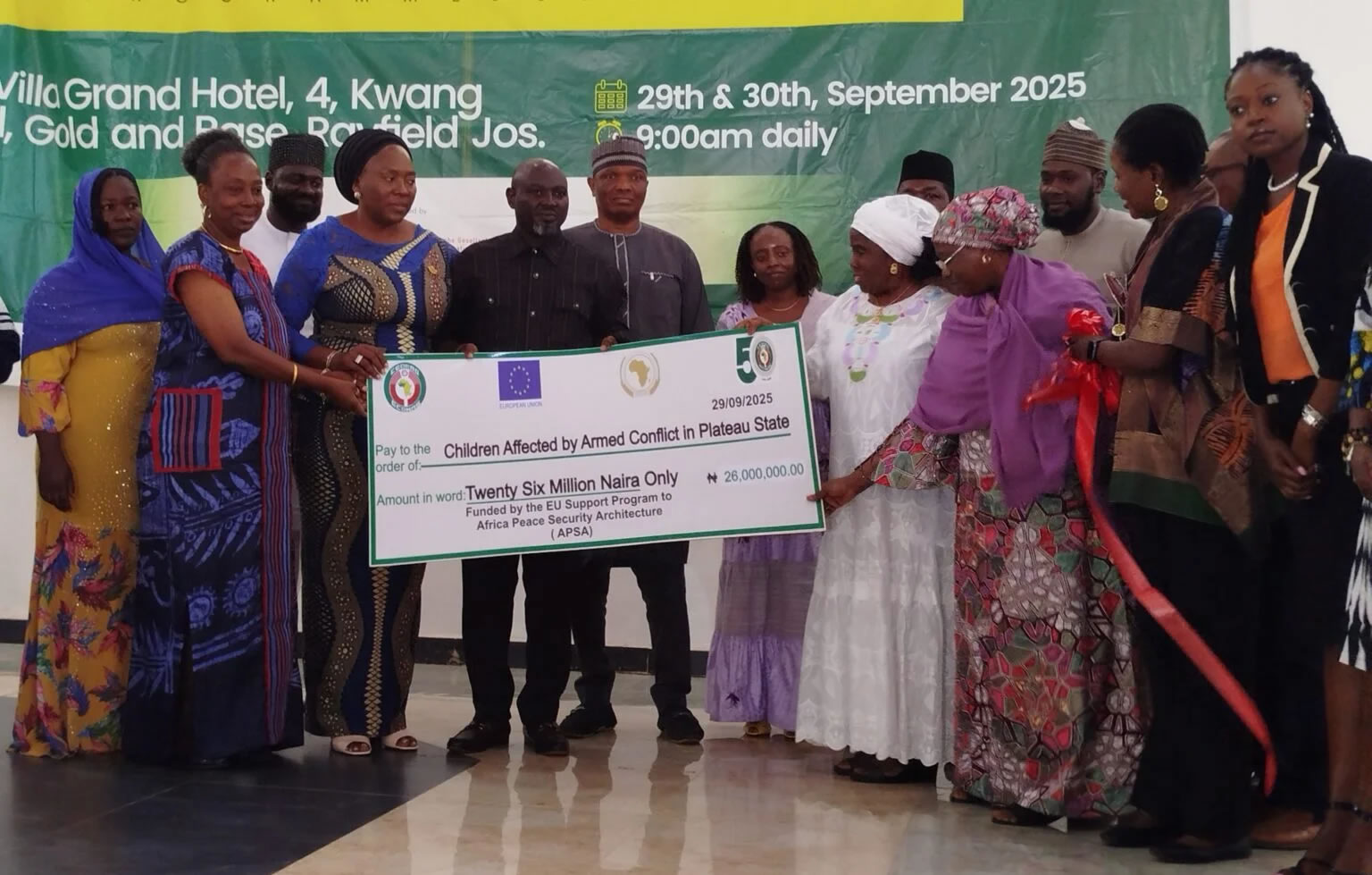 ECOWAS Donates Money Items To Plateau State on 29092025