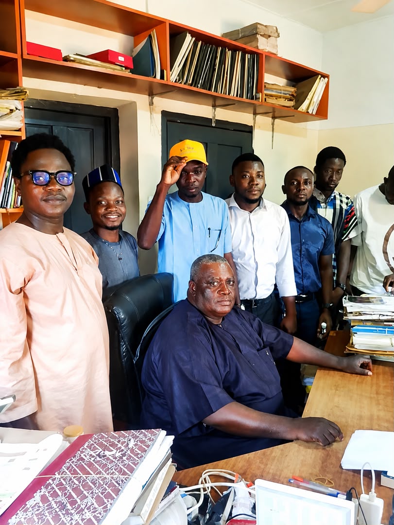 Student leaders with Dr Anyam (seated) in his office